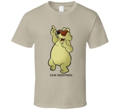 Sam Sheepdog Animated Cartoon Character Fan T Shirt