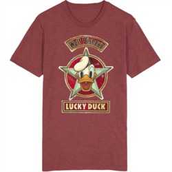 Lucky Duck Donald Duck Vintage Cartoon Character Fan T Shirt