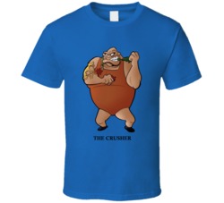 The Crusher 40s 50s Animated Cartoon Character Fan T Shirt