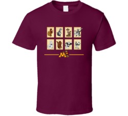 Minnesota Golden Gophers College Mascot Through The Years Fan T Shirt