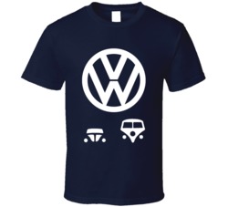 Volkswagen Bug And Minibus Front View Car Lovers T Shirt