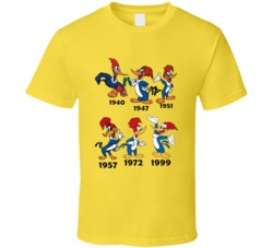 Woody Woodpecker Through The Years Classic Tv Show Fan T Shirt
