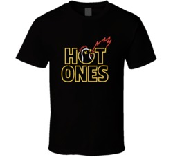 Hot Ones Logo Chicken Wing Talk Show Sean Evans T Shirt