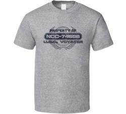 Property Of Ncc-74656 Uss Voyager Star Trek Fan T Shirt