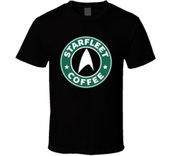 Star Trek Starfleet Coffee Starbucks Logo Parody T Shirt