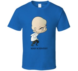 Mad Scientist Cartoon Character T Shirt