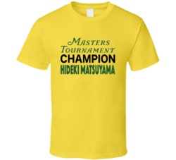 Masters Tournament Champion Hideki Matsuyama Golf T Shirt