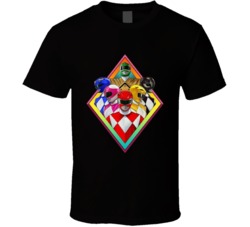 Power Rangers Green Red Blue Black Ranger Tv Show T Shirt