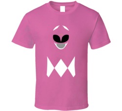 Pink Power Ranger Big Face T Shirt