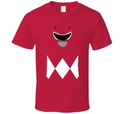 Red Power Ranger Big Face T Shirt