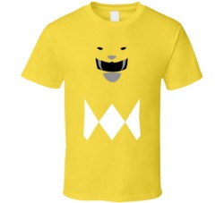 Yellow Power Ranger Big Face T Shirt