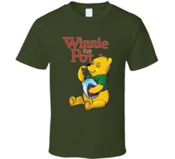 Winnie The Pot Funny Weed Stoners Parody T Shirt