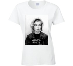 Marilyn Monroe Mug Shot Movie Star Ladies T Shirt