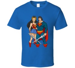 He Man She Ra Superman Wonder Woman Mash Up T Shirt