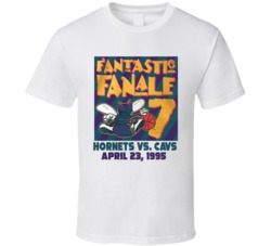 Fantastic Fanale 7 Charlotte Vs Cleveland 1995 Basketball Fan T Shirt