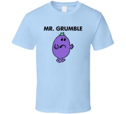 Mr Grumble 70s Mr Men Childrens Book Series T Shirt