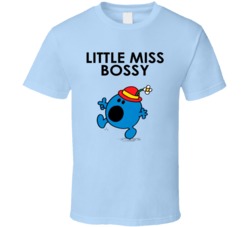 Little Miss Bossy 70s Mr Men Childrens Book Series T Shirt