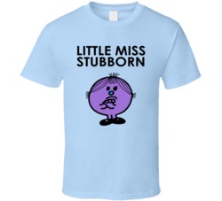 Little Miss Stubborn 70s Mr Men Childrens Book Series T Shirt