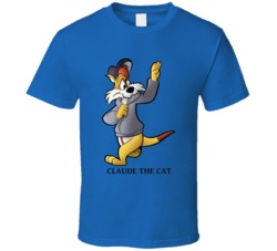 Claude The Cat Looney Tunes Fictional Character Fan T Shirt