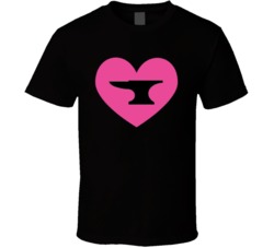 Jim The Anvil Neidhart Logo Hart Wrestling T Shirt