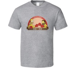 The Simpsons Head To Head Fight For A Sandwich T Shirt