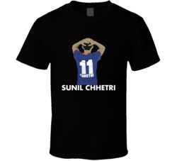 Sunil Chhetri Indian Soccer Striker T Shirt
