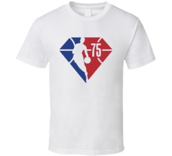 Nba 75th Anniversary Logo T Shirt