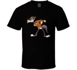 Steve Carrol Cartoon Wolf Looney Tunes T Shirt