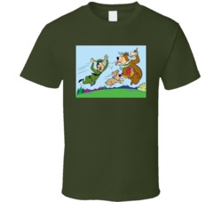 Yogi Boo Boo Bear Chased By Ranger Smith T Shirt