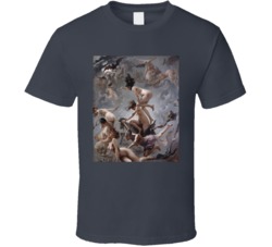 Angels And Demons Battle Art Painting T Shirt