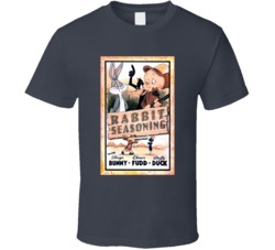 Rabbit Season Movie Poster Bugs Bunny Daffy Duck Elmer Fudd T Shirt