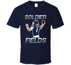 Justin Fields Chicago Quarterback Soldier Fields T Shirt