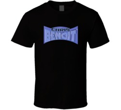 Chris Benoit Canadian Crippler Wolverine Wtestling Logo T Shirt