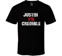 Justin F'n Credible Popular Wrestler Fan T Shirt