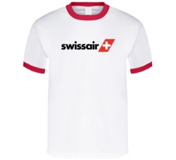 Swissair Switzerland Airline Air Swiss Logo T Shirt