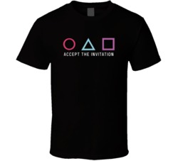 Squid Game Accept The Invitation Logo T Shirt