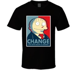 Simpsons Ralph Wiggum Hope Change President T Shirt