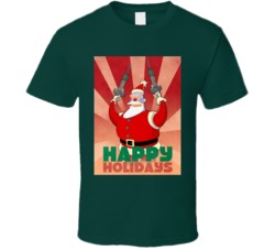 Futurama Robot Santa Happy Holidays T Shirt