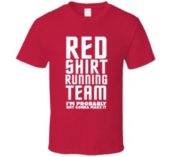 Red Shirt Running Team Star Wars Movie Fan T Shirt