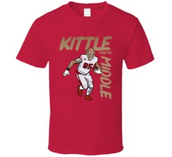 Kittle Over The Middle George Kittle San Francisco Football Fan T Shir