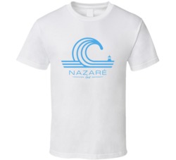 Nazare Surf 100 Foot Wave Big Logo Portugal T Shirt