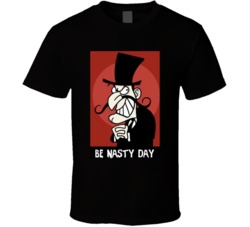Snidely Whiplash Be Nasty Day Cartoon T Shirt