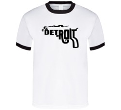 Retro Detroit Smoking Gun Logo T Shirt