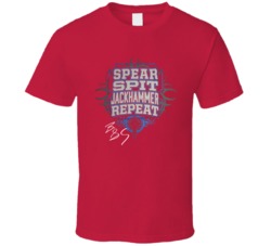 Spear Spit Jackhammer Repeat Goldberg Wrestling Fan T Shirt