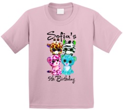 Sofia's 5th Birthday Beanie Boos Kids T Shirt