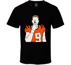 Joe Burrow Cincinnati Quarterback Silhouette Cigar T Shirt