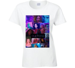 Euphoria Cast Rue Jules Maddy Cassie Lexi Fez Nate Kat Ladies T Shirt