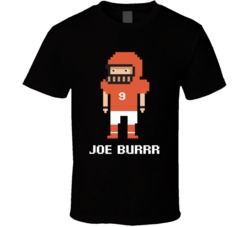 8 Bit Joe Burrr Burrow Cincinnati Quarterback Football T Shirt