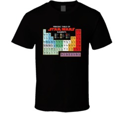 Periodic Table Of Star Wars Elements Movie Fan T Shirt