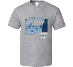 Periodic Table Of Star Trek Tv Series T Shirt